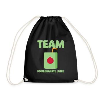 Team Granatapfelsaft - Turnbeutel - Schwarz - Vorne