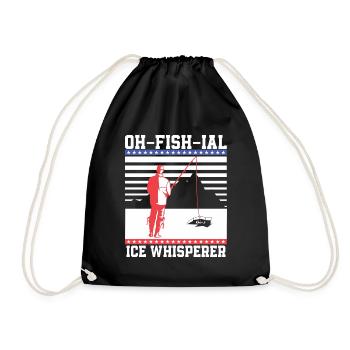 Ofishial Eisfischer - Turnbeutel - Schwarz - Vorne