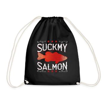 Sockeye Salmon's Pun - Drawstring Bag - black - Front