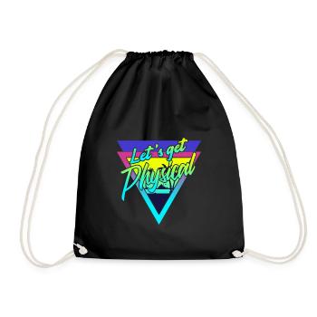 Obtenons un entraînement rétro vintage physique des années 80 - Sac de sport léger - noir - Devant