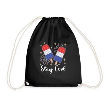 Américain 4 juillet Restez cool pour - Sac de sport léger - noir - Devant