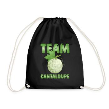 Team Cantaloupe-Melone - Turnbeutel - Schwarz - Vorne