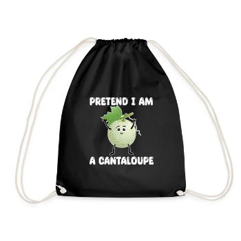 Cantaloupe melon - Drawstring Bag - black - Front