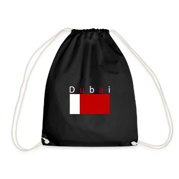 Dubai Flag United Arab Emirates - Drawstring Bag - black - Front