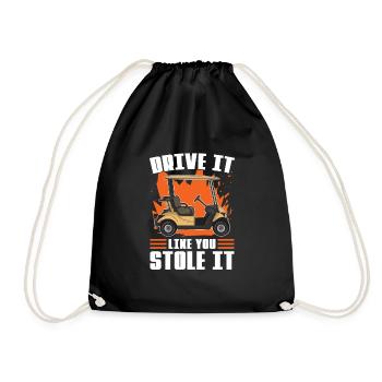 Drive It As If You Had It For Golfers - Drawstring Bag - black - Front
