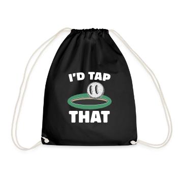I would type this for golfers - Drawstring Bag - black - Front