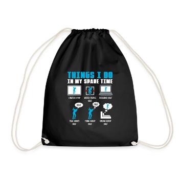 Ce que je fais pour les golfeurs pendant mon temps libre - Sac de sport léger - noir - Devant