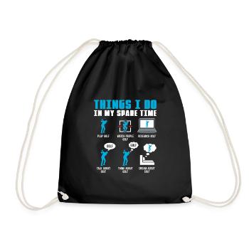 Ce que je fais pour les golfeurs pendant mon temps libre - Sac de sport léger - noir - Devant