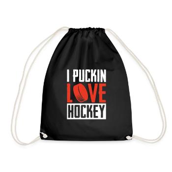 J’aime le hockey pour les joueurs de hockey et les partisans - Sac de sport léger - noir - Devant