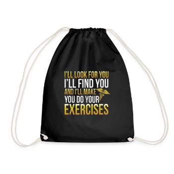 Physiothérapeute Orthophonie et massothérapie Chir - Sac de sport léger - noir - Devant