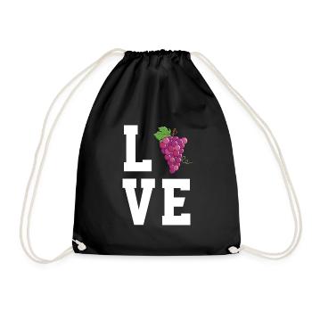 J’adore les raisins rouges - Sac de sport léger - noir - Devant