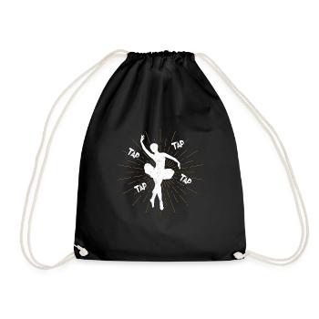 Ballet Ballerine Pole Dancer Line Dance Tap Dance - Sac de sport léger - noir - Devant