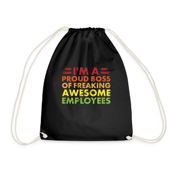 Je suis un fier patron de Damn Great - Sac de sport léger - noir - Devant
