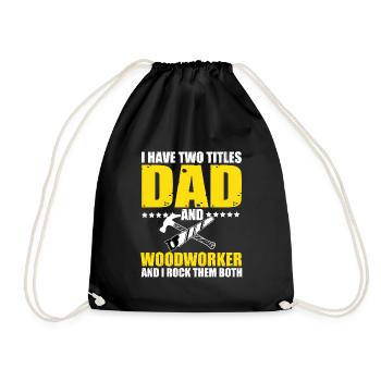 Menuisier Papa - Sac de sport léger - noir - Devant