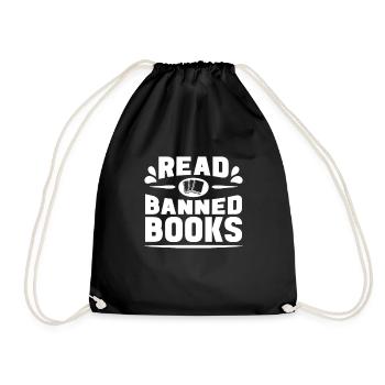 Read Forbidden Books For Book Lovers - Drawstring Bag - black - Front