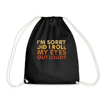 Je suis désolé, j’ai les yeux forts - Sac de sport léger - noir - Devant