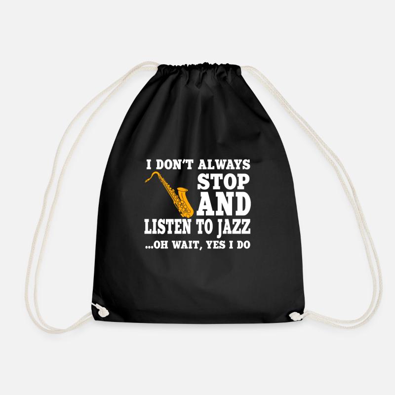 Jazz lovers - Drawstring Bag - black