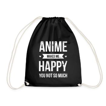 L’anime me rend heureux, pas tellement pour - Sac de sport léger - noir - Devant