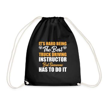 Truck Driving Instructor - Drawstring Bag - black - Front