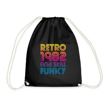 1982 Anniversaire rétro - Sac de sport léger - noir - Devant