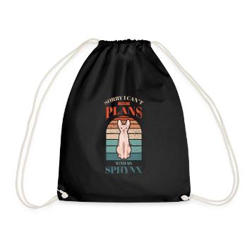 Sorry, I Can't Plan With My - Drawstring Bag - black - Front