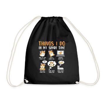 Ce que je fais pendant mon temps libre - Sac de sport léger - noir - Devant