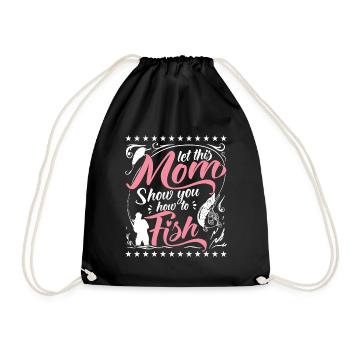 Mother Fishing - Drawstring Bag - black - Front