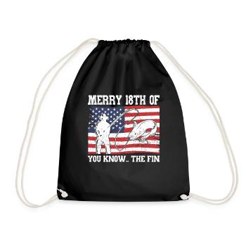 Merry 18th Biden - Drawstring Bag - black - Front