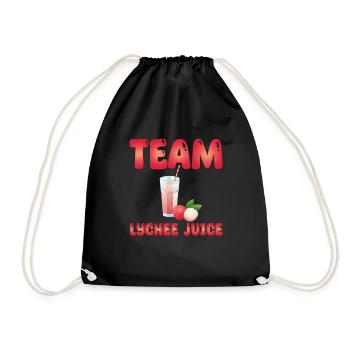 Team Lychee Saft - Turnbeutel - Schwarz - Vorne