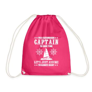 Katamaran Kapitän - Turnbeutel - Fuchsia - Vorne