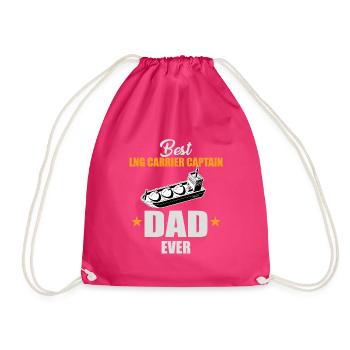 LNG tanker Captain Papa - Drawstring Bag - fuchsia - Front