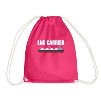 LNG Carrier - Drawstring Bag - fuchsia - Front
