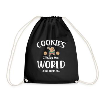 Cookies Make The World Better For Baker Or - Drawstring Bag - black - Front