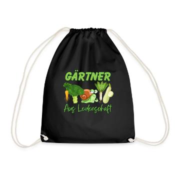 Gärtner aus Leidenschaft Gärtner Geschenk Lustig - Turnbeutel - Schwarz - Vorne
