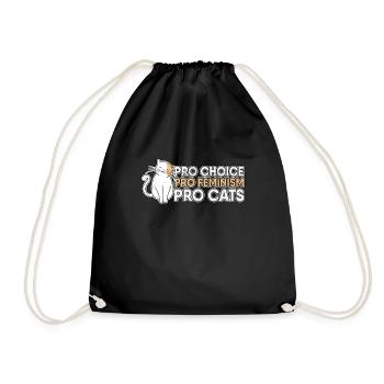 Feminist Feminism Women Empowerment Gender Girls - Drawstring Bag - black - Front