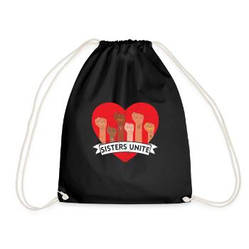 Feminist Feminism Women Empowerment Gender Girls - Drawstring Bag - black - Front
