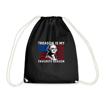 Treason Is My Favorite Season George Washington US - Turnbeutel - Schwarz - Vorne