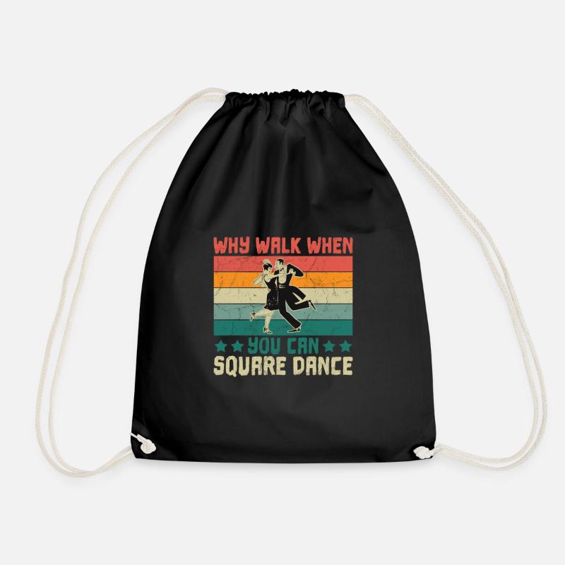 Ballet Ballerina Pole Dancer Line Dance Tap Dance - Turnbeutel - Schwarz