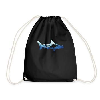 Hammerhead Shark Divers - Drawstring Bag - black - Front