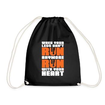 Courez le cross-country avec votre cœur - Sac de sport léger - noir - Devant