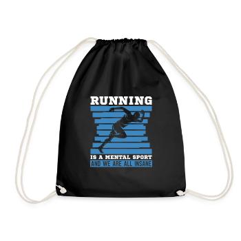 Laufen Ein Mentaler Sport Cross Country Runner Xc - Turnbeutel - Schwarz - Vorne