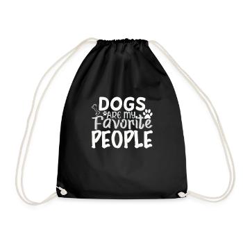 Les chiens sont mes personnes préférées - Sac de sport léger - noir - Devant
