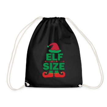 Lustiges Elfengröße Christmas Design - Turnbeutel - Schwarz - Vorne