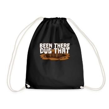 Construction Trucks Forklift Operator Truck Driver - Drawstring Bag - black - Front