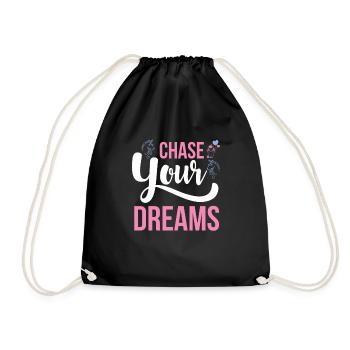 Live your dreams Unicorn - Drawstring Bag - black - Front