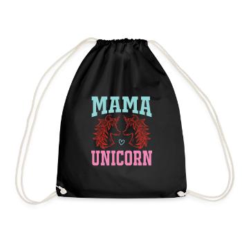 Mama Einhorn Licorne - Sac de sport léger - noir - Devant