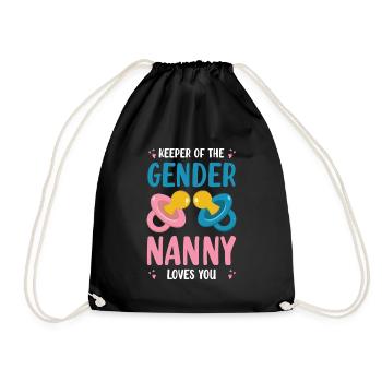 Keep The Gender, Nanny Loves You For - Drawstring Bag - black - Front