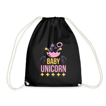 Bébé Einhorn Licorne - Sac de sport léger - noir - Devant