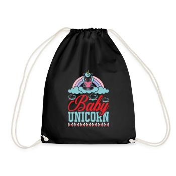 Bébé Einhorn Licorne - Sac de sport léger - noir - Devant