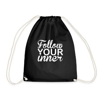 Follow your inner Unicorn - Drawstring Bag - black - Front